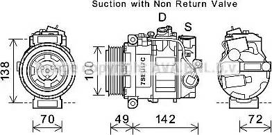 Ava Quality Cooling MSK638 - Компрессор кондиционера autospares.lv