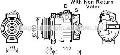 Ava Quality Cooling MSK637 - Компрессор кондиционера autospares.lv