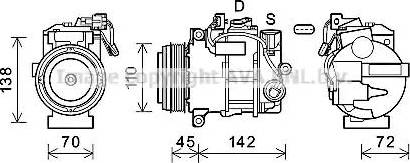 Ava Quality Cooling MSK676 - Компрессор кондиционера autospares.lv