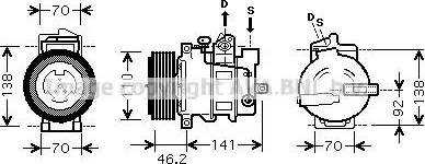 Ava Quality Cooling MSK091 - Компрессор кондиционера autospares.lv