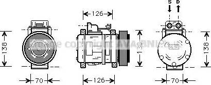 Ava Quality Cooling MS K054 - Компрессор кондиционера autospares.lv