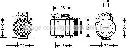 Ava Quality Cooling MS K084 - Компрессор кондиционера autospares.lv