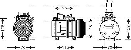 Ava Quality Cooling MS K087 - Компрессор кондиционера autospares.lv