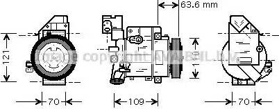 Ava Quality Cooling MS K425 - Компрессор кондиционера autospares.lv