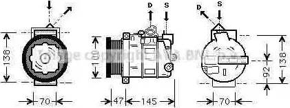 Ava Quality Cooling MS K390 - Компрессор кондиционера autospares.lv