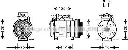 Ava Quality Cooling MS K274 - Компрессор кондиционера autospares.lv