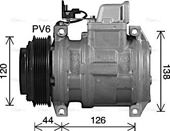 Ava Quality Cooling MSK740 - Компрессор кондиционера autospares.lv