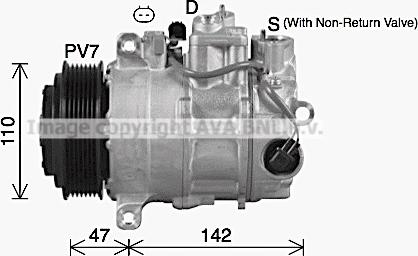 Ava Quality Cooling MSK748 - Компрессор кондиционера autospares.lv