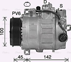 Ava Quality Cooling MSK758 - Компрессор кондиционера autospares.lv