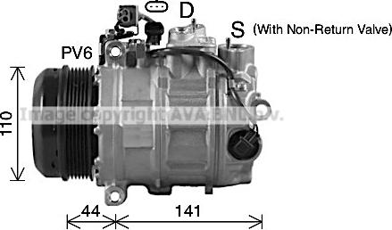 Ava Quality Cooling MSK738 - Компрессор кондиционера autospares.lv