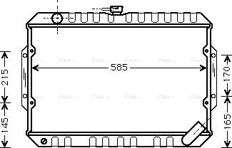 Ava Quality Cooling MT 2066 - Радиатор, охлаждение двигателя autospares.lv