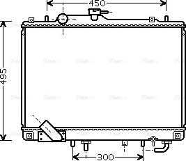 Ava Quality Cooling MT 2157 - Радиатор, охлаждение двигателя autospares.lv