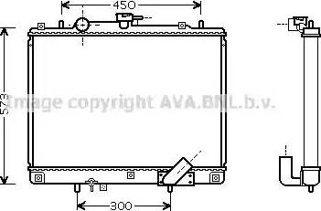 Ava Quality Cooling MT 2162 - Радиатор, охлаждение двигателя autospares.lv