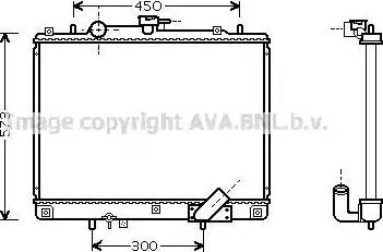 Ava Quality Cooling MT 2167 - Радиатор, охлаждение двигателя autospares.lv