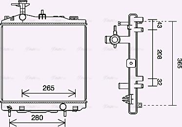 Ava Quality Cooling MT2266 - Радиатор, охлаждение двигателя autospares.lv