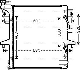 Ava Quality Cooling MT 2205 - Радиатор, охлаждение двигателя autospares.lv