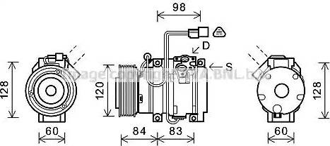 Ava Quality Cooling MTK227 - Компрессор кондиционера autospares.lv