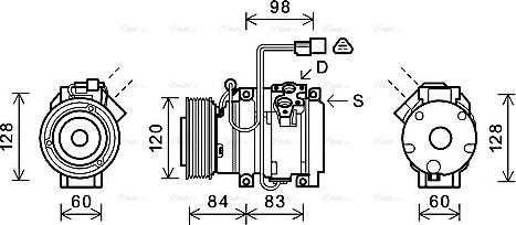 Ava Quality Cooling MTAK227 - Компрессор кондиционера autospares.lv