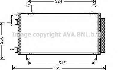 Ava Quality Cooling MZ 5158 - Конденсатор кондиционера autospares.lv