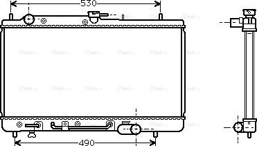 Ava Quality Cooling MZ 2091 - Радиатор, охлаждение двигателя autospares.lv