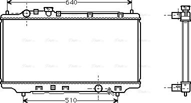 Ava Quality Cooling MZ 2098 - Радиатор, охлаждение двигателя autospares.lv