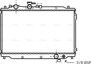 Ava Quality Cooling MZ 2050 - Радиатор, охлаждение двигателя autospares.lv