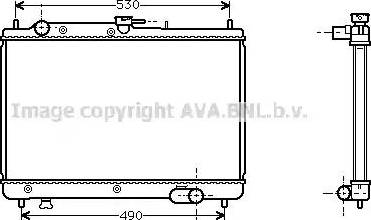 Ava Quality Cooling MZ 2066 - Радиатор, охлаждение двигателя autospares.lv