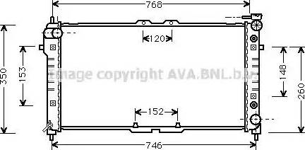 Ava Quality Cooling MZ 2037 - Радиатор, охлаждение двигателя autospares.lv