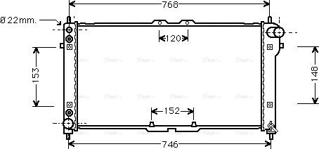 Ava Quality Cooling MZ 2074 - Радиатор, охлаждение двигателя autospares.lv