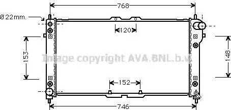 Ava Quality Cooling MZ 2076 - Радиатор, охлаждение двигателя autospares.lv