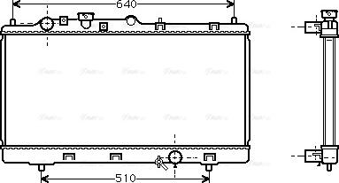 Ava Quality Cooling MZ 2151 - Радиатор, охлаждение двигателя autospares.lv