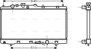 Ava Quality Cooling MZ 2152 - Радиатор, охлаждение двигателя autospares.lv