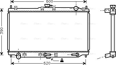 Ava Quality Cooling MZ 2134 - Радиатор, охлаждение двигателя autospares.lv