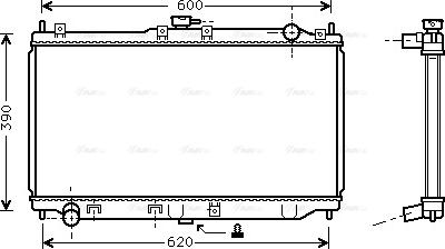 Ava Quality Cooling MZ 2138 - Радиатор, охлаждение двигателя autospares.lv