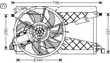 Ava Quality Cooling MZ 7530 - Вентилятор, охлаждение двигателя autospares.lv