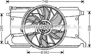 Ava Quality Cooling MZ 7538 - Вентилятор, охлаждение двигателя autospares.lv