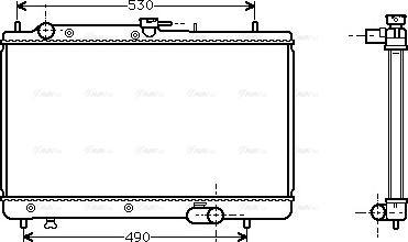 Ava Quality Cooling MZA2066 - Радиатор, охлаждение двигателя autospares.lv