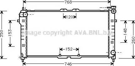 Ava Quality Cooling MZA2027 - Радиатор, охлаждение двигателя autospares.lv