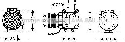 Ava Quality Cooling MZ K170 - Компрессор кондиционера autospares.lv