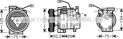 Ava Quality Cooling MZ K219 - Компрессор кондиционера autospares.lv