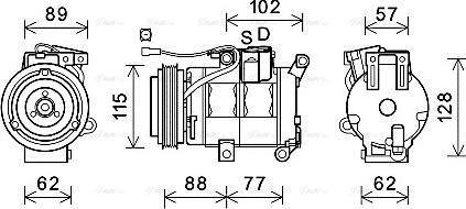 Ava Quality Cooling MZK276 - Компрессор кондиционера autospares.lv