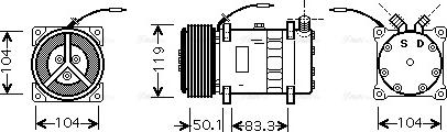 Ava Quality Cooling NHAK001 - Компрессор кондиционера autospares.lv