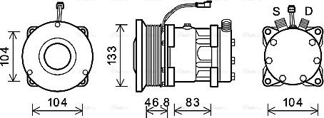 Ava Quality Cooling NHAK017 - Компрессор кондиционера autospares.lv