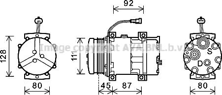 Ava Quality Cooling NHK008 - Компрессор кондиционера autospares.lv