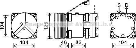 Ava Quality Cooling NHK011 - Компрессор кондиционера autospares.lv