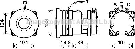 Ava Quality Cooling NHK017 - Компрессор кондиционера autospares.lv