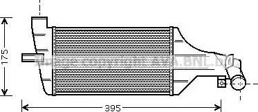 Ava Quality Cooling OL 4374 - Интеркулер, теплообменник турбины autospares.lv
