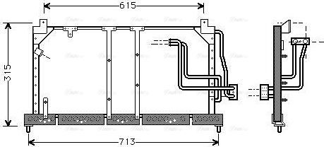 Ava Quality Cooling OL 5224 - Конденсатор кондиционера autospares.lv