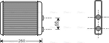 Ava Quality Cooling OL 6259 - Теплообменник, отопление салона autospares.lv