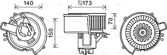 Ava Quality Cooling OL8639 - Вентилятор салона autospares.lv